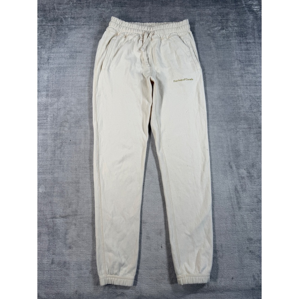 Province of Canada Sweatpants Women Small Cream Cotton Joggers Made In Canada